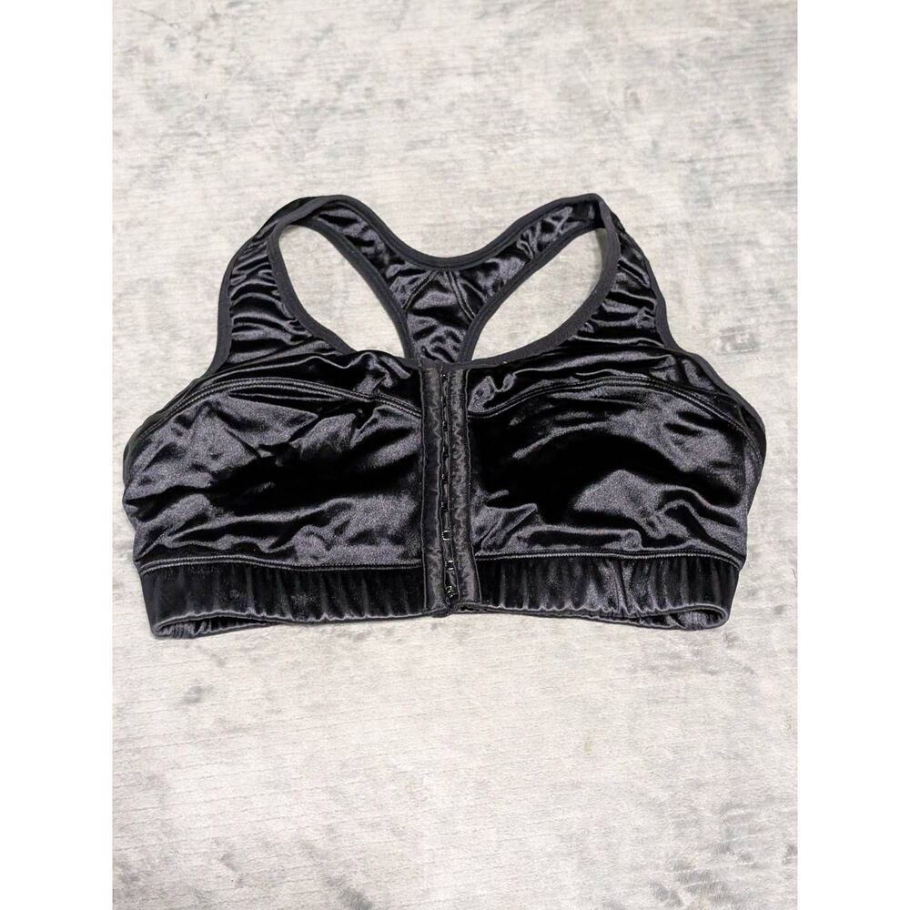 ENELL High Impact Full Coverage Sports Bra Wireless Black Back Support Size 2